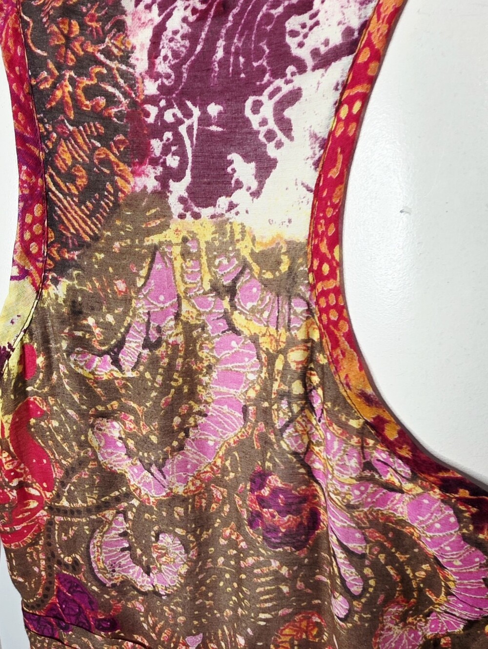 Vintage Y2K Boho Silk Blend Maxi Dress by Alba Conde - Picture 8 of 10